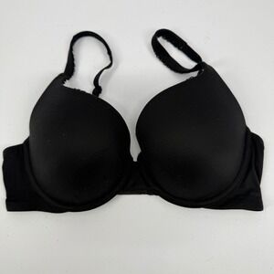 Body By Victoria's Secret Perfect Shape Bra Women 34D Black Padded T-Shirt Bra